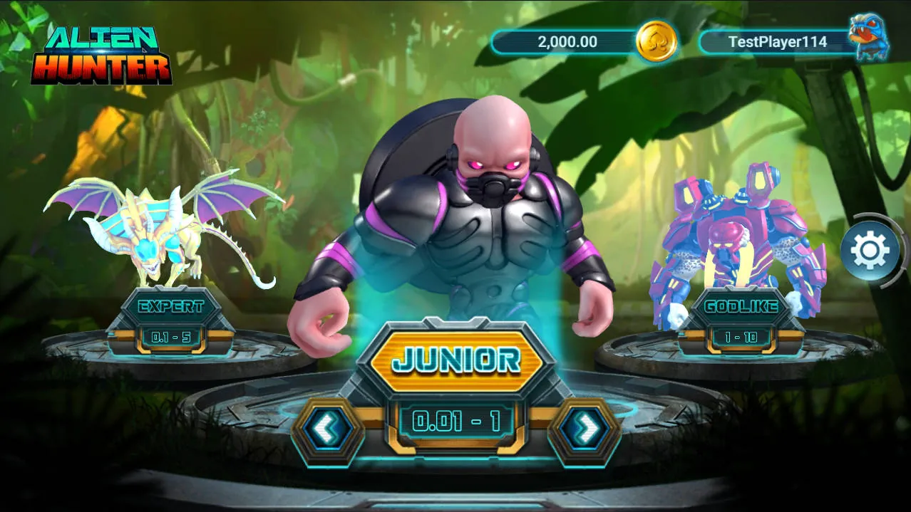 Alien Hunter Fishing - Interface