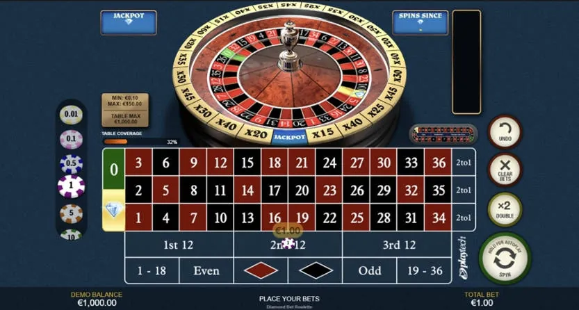 Live Diamond Roulette - Gameplay