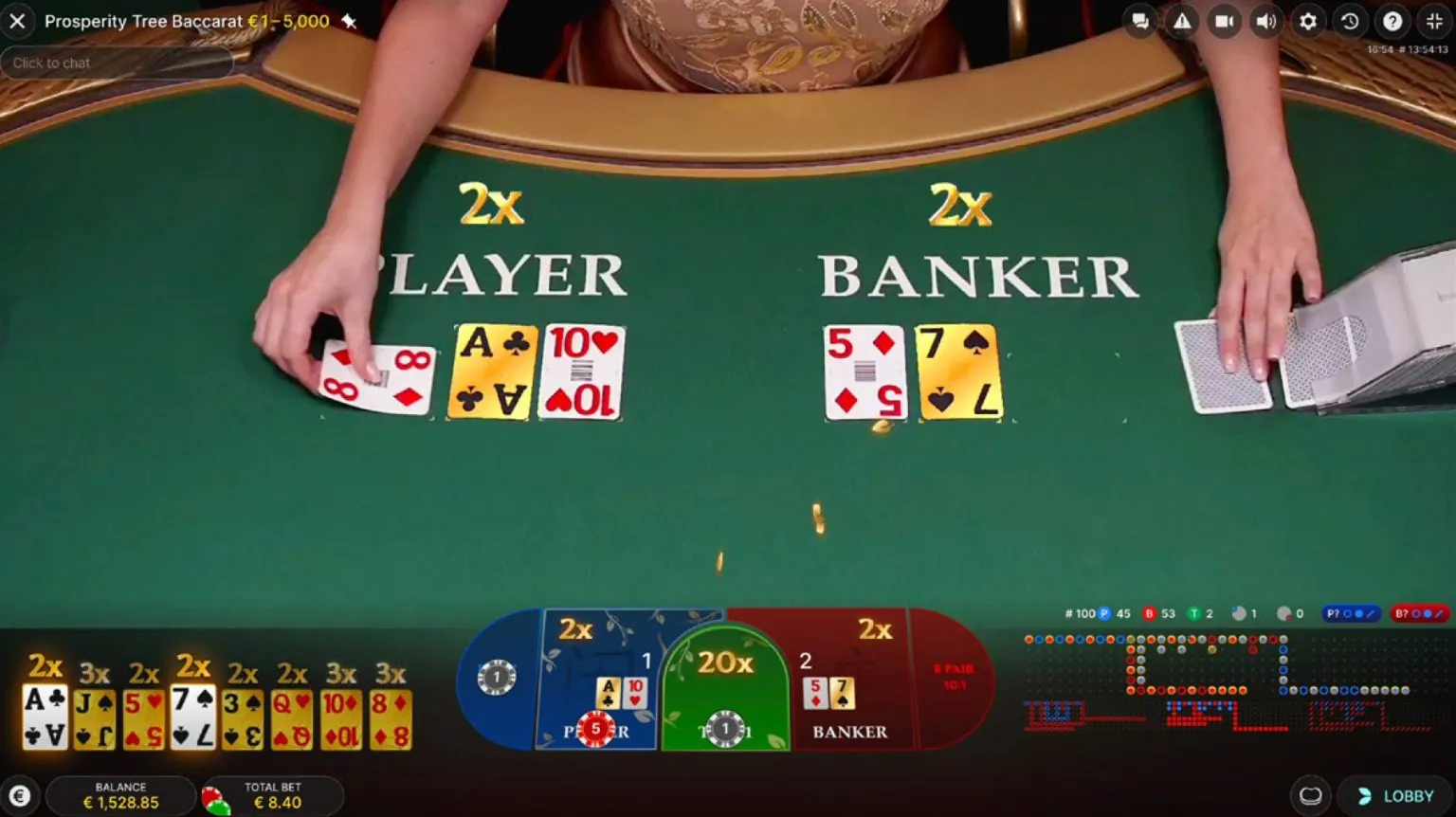 First Person Prosperity Tree Baccarat - Gameplay